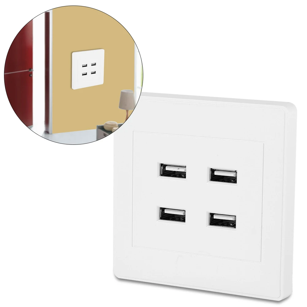 Электрическая розетка с 4 USB портами 5 в постоянного тока|Электрические розетки| |