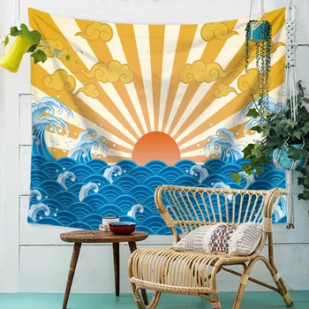

Japanese-style Tapestry Wall Hanging Boho Decor Wall Cloth Tapestries Yoga Mat Hippie Throw Rug Blanket Wall Tapestry Carpet