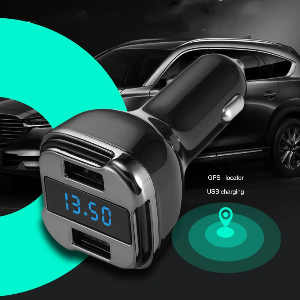 E5 Auto Ladegerät GPS Tracker Digitalen Led-anzeige Dual USB Ports Auto Locator USB Lade Sicherheit