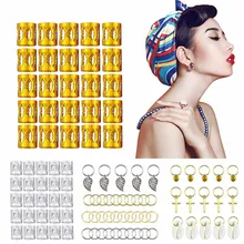 100 шт. ювелирные изделия для волос, сплав, кольцо, бусины, волосы для наращивания, дреды, парик, аксессуары для рукоделия, заколки для мужчин и женщин, косички