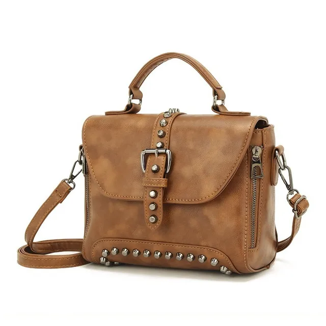2019 Hot Rivet WomenS Bag Retro Pu Leather Handbag Ladies Fashion Small Bag Shoulder Bags Drop Shopping 