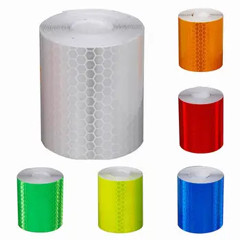 

5cmx3m Reflective Bicycle Stickers Adhesive Tape For Bike Safety White Red Yellow Orange Blue Green Reflective Bike Stickers