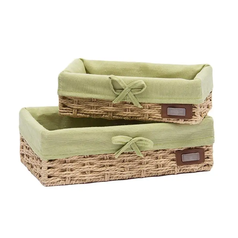 2019 جديد سلة التخزين الخوص المنسوجة القش الطاولة مفتاح مستحضرات التجميل الروطان حديقة نمط مجوهرات مربع للرفوف 2019 جديد سلة التخزين الخوص المنسوجة القش الطاولة مفتاح مستحضرات التجميل الروطان حديقة نمط مجوهرات مربع للرفوف