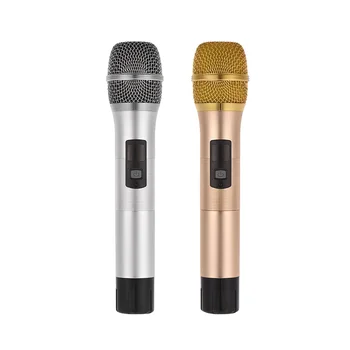 

Wireless Handheld Microphone with 2 Cordless Mics Receiver Box 25 Channels UHF Band Wire-Free Handheld Mic Kit for Conference