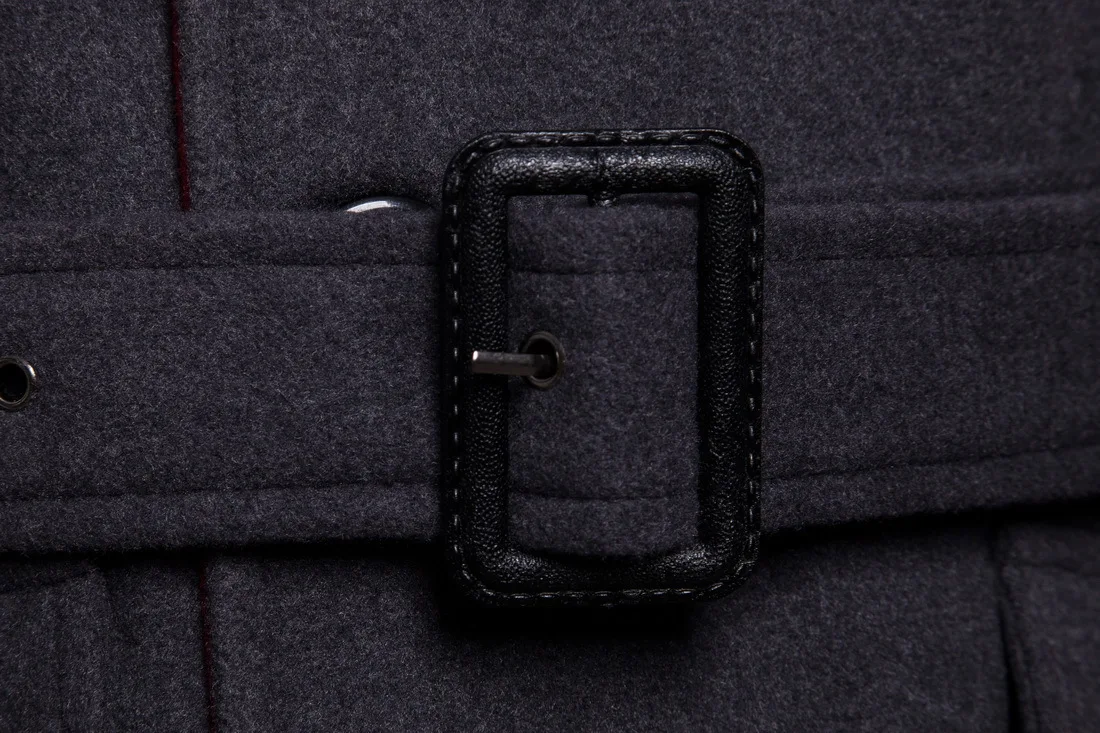 2019 Men's Clothing Explosions Hot New Double-breasted Hooded Belt Long Section Windbreaker Coat Men's Jacket Jacket