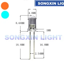 1000 шт. 5 мм белый круглый прозрачный супер яркий светодиодный F5 Теплый Белый Красный Зеленый Желтый УФ-фиолетовый розовый оранжевый лед синий лампа RGB IR