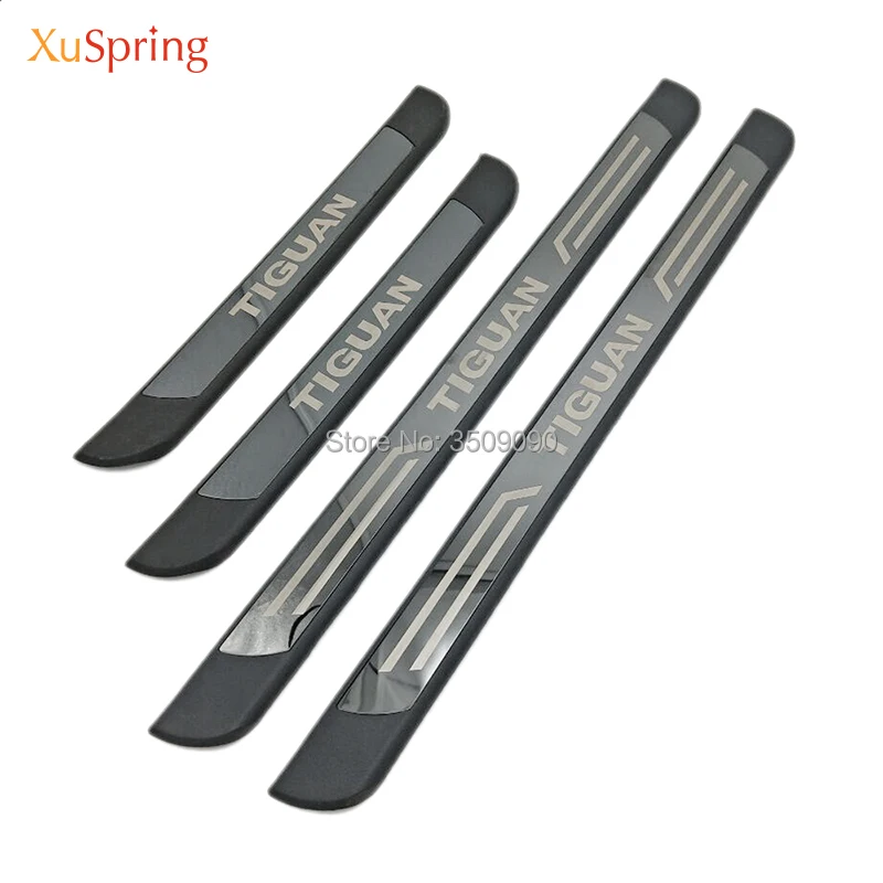 

NEW Styling Car Exterior Scuff Plate Door Sill Trim Welcome Pedal for Tiguan 2018 2017 2016 mk2 Car accessories