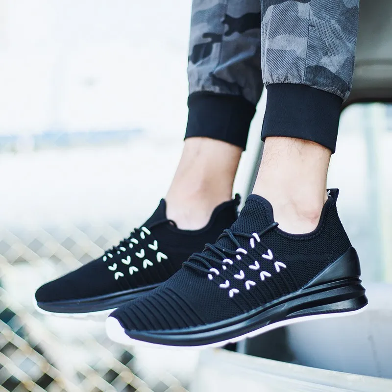 

Men's sneakers casual outdoor Hard-Wearing Anti-Odor Men's shoes Fashion mesh Lace-up breathable flat heel shoes