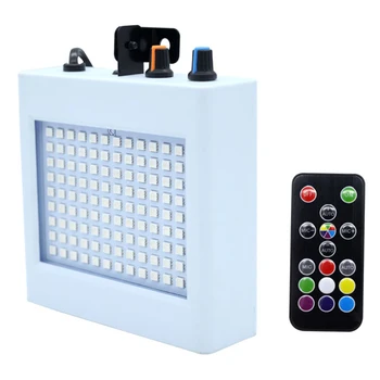 

108 Led Hybrid Stage Light Remote Control Sound Activated Disco Lights For Holiday Party Lights Wedding Ktv Strobe Lights(Eu P