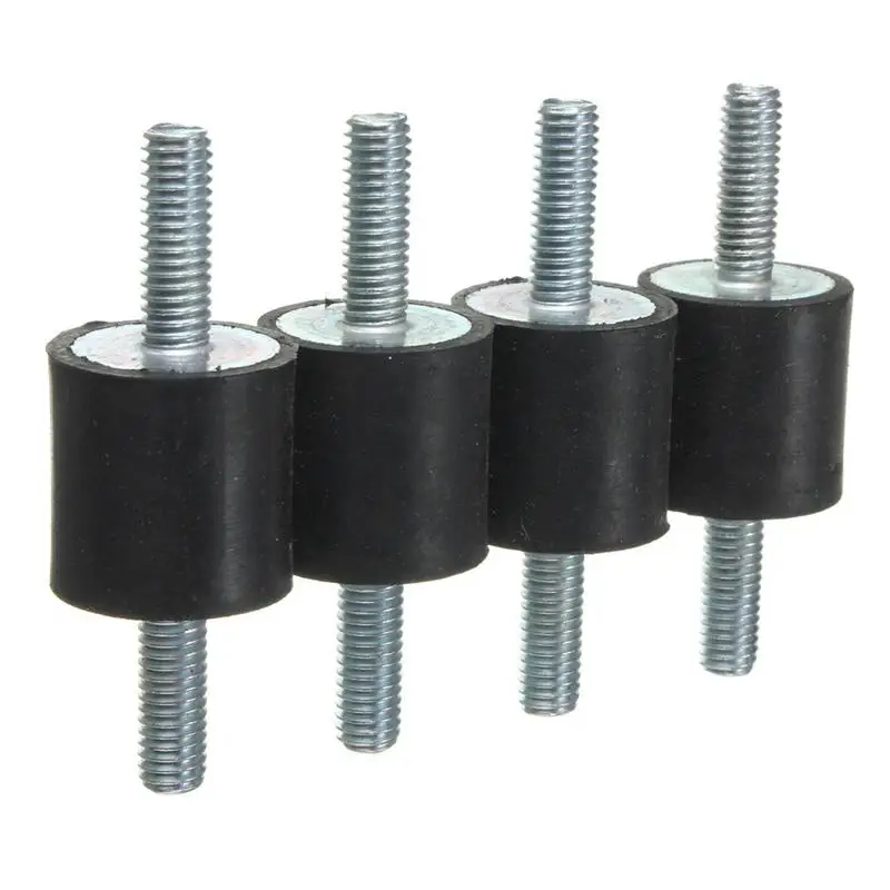 

4 Pcs 2019 M6 Car Profession Modification Rubber Mounts 20mm Dia X 20mm Long Male M6 Generator Anti Vibration Exhaust Interior