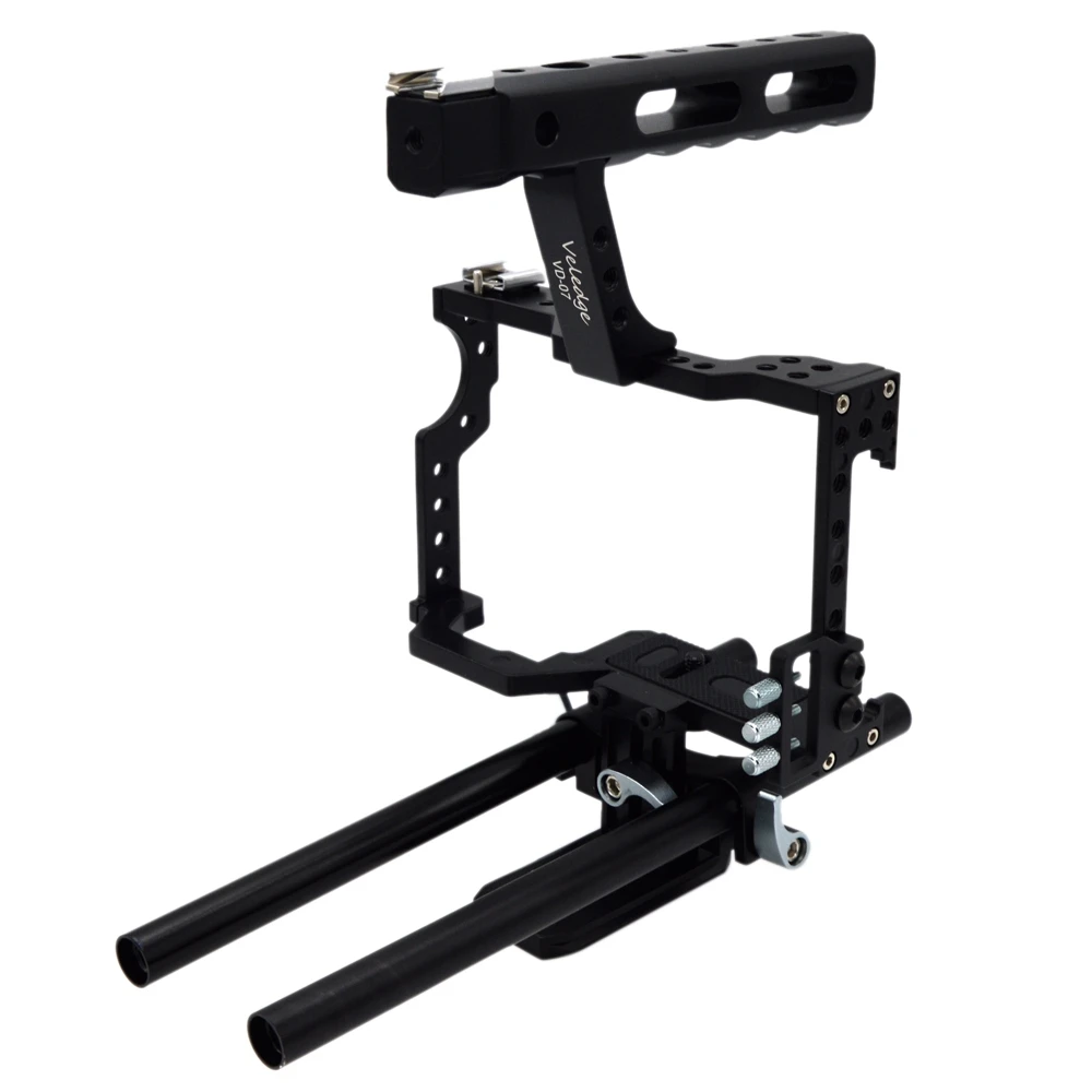 

Veledge Vd-07 Rod Rig Dslr Camera Video Cage Kit Stabilizer For Sony Gh4 A7S A7 A7R A7Rii A7Sii Camera Accessories Durable