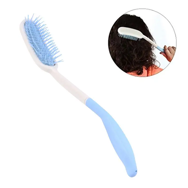 

Long Handle Comb Curved Massage Comb Plastic Bend Comb for The aged Hand Disabled People