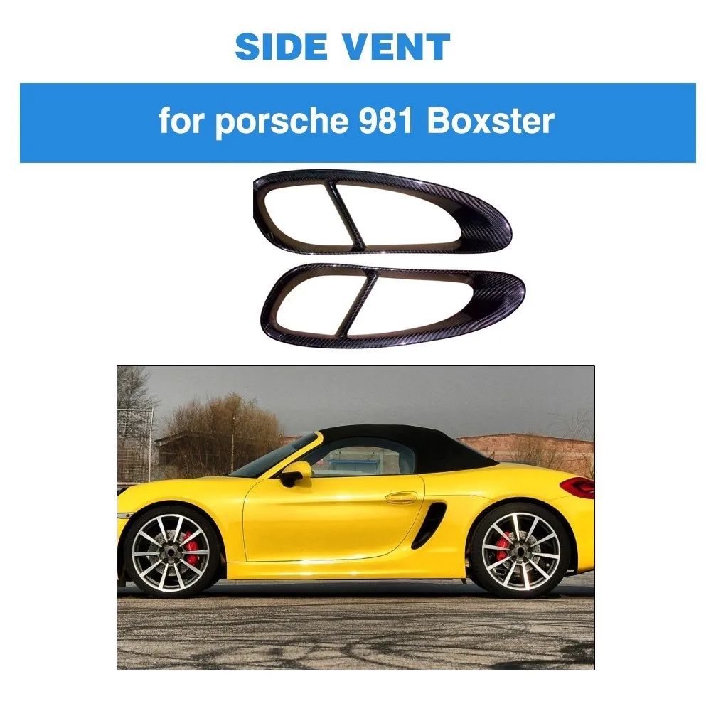 

For Porsche 981 Boxster 2013 2014 2015 Carbon Fiber Car Door Side Fender Vents Trims Frame Decoration Cover