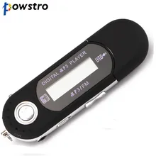 Powstro портативный мини с ЖК-дисплеем Дисплей цифровой USB флешки музыку MP3 плеер Поддержка TF Ёмкость Макс 32G FM радио дропшиппинг