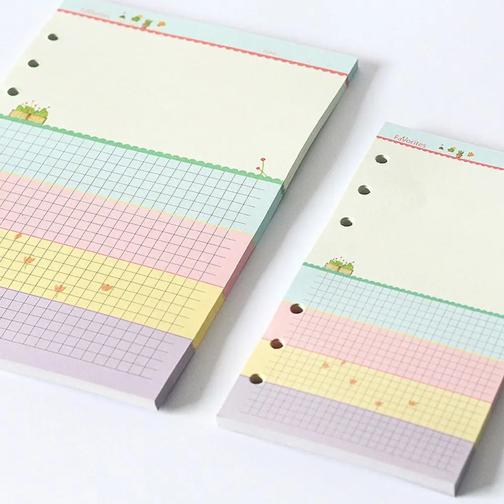 

45pcs A6 Loose-leaf Handbook Refills 6 Holes Planner Notebook Inner Pages Filler Paper Inside Page Monthly Planner Office Supply