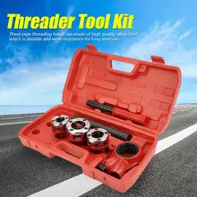 1 Set Rohr Threading Kit Stirbt Manuelle Klempner Rohr Threading Kit Einfädler Werkzeug Manueller threading maschine Einfädler Werkzeug Kit