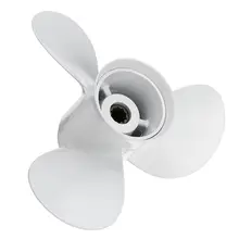 664-45952-00-EL алюминиевый 9 7/8x14 лодочный подвесной Пропеллер для Yamaha 20-30HP Белый 10 сплайн зуб 3 лезвия R вращение