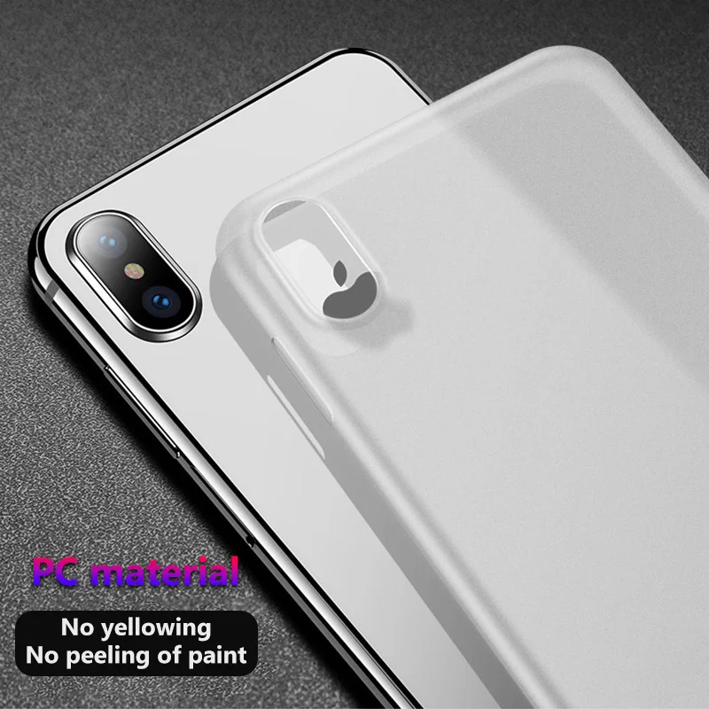 0 2 мм Матовый Прозрачный чехол для телефона iPhone 7 7Plus 8 5 6S X MAX Ультратонкий XR XS чехлы