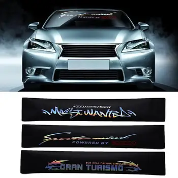 

New Laser Reflective Letters 8" X 52" PVC Windshield Banner Strip Racing Stripe Sticker Front Rear Window Car Visor Decorative
