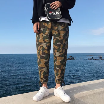 

Summer New Harem Pants Men Fashion Casual Camo Trousers Man Streetwear Trend Wild Hip Hop Loose Joggers Sweatpants M-3XL