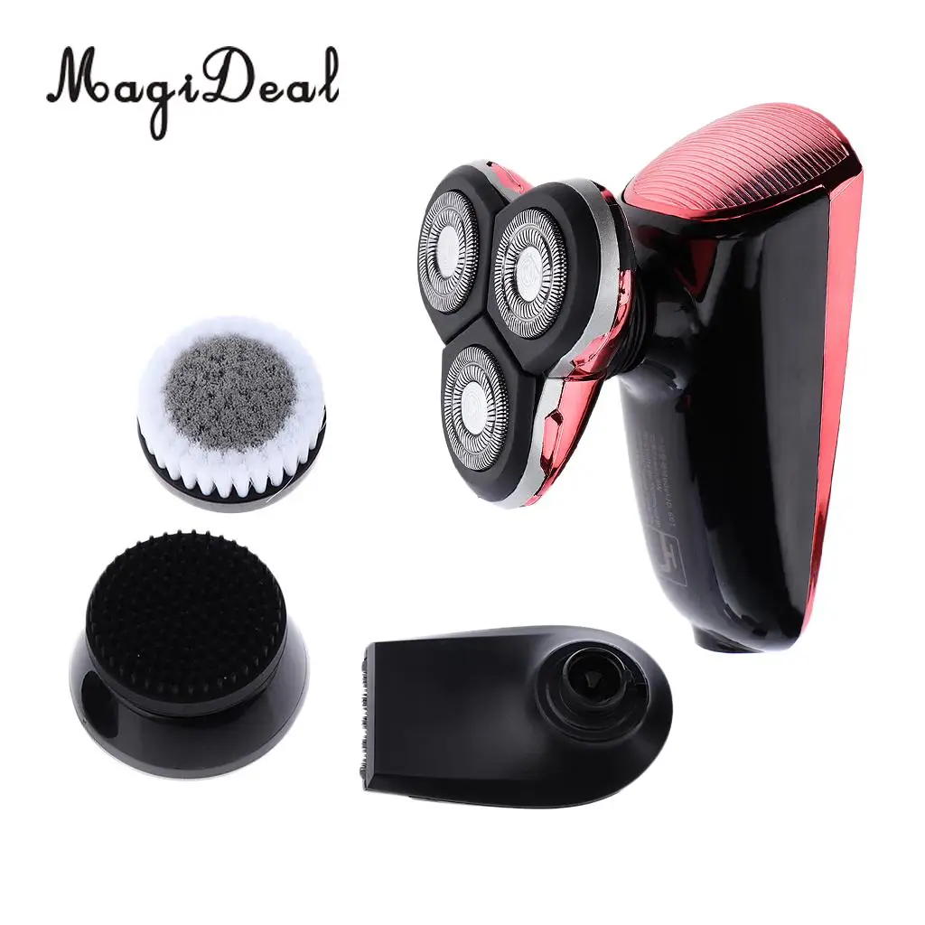 

4 In 1 Men Electric Rotary Shavers Bald Head Hair Clipper Facial Beard Trimmer Grooming Kit Waterproof Cordless USB Rechargeable