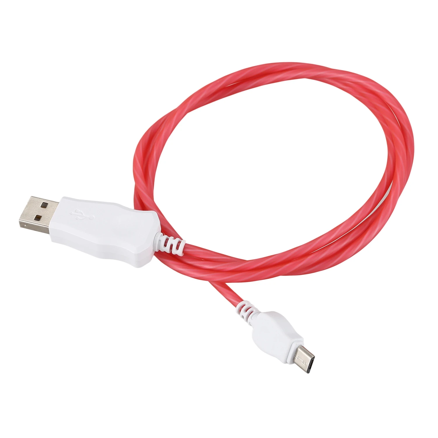 Micro Usb Cable 3Ft, El Aurora Visible Flowing Led Usb Neon Light Up