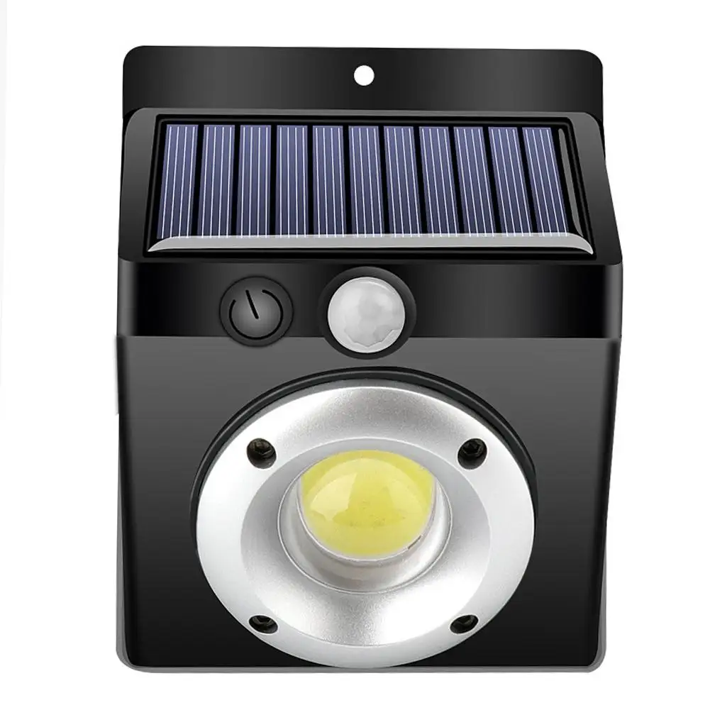 

10W Solar Wall Light Rechargeable Courtyard Street Lamp IPX5 Waterproof High Power COB Human Body Induction Wall Lamp 800lm