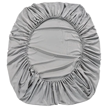 

Soft Fitted sheet With Elastic Band 100%Polyester Plain Solid Bed Sheet Cover-Wrinkle,Fade,Stain and Abrasion Resistant 17 color