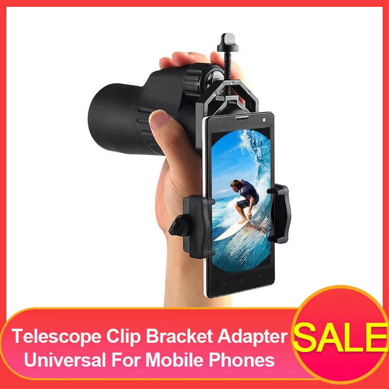 

Portable Phone Holder Mount Binocular Microscope Spotting Scope Telescope Clip Bracket Adapter Universal For Mobile Phones