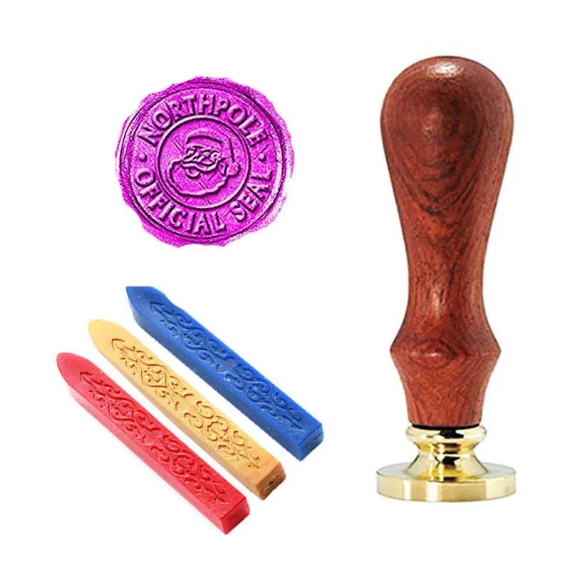 

Signature Custom Wax Seal Stamp Christmas Santa Claus Head Northpole Official Seal