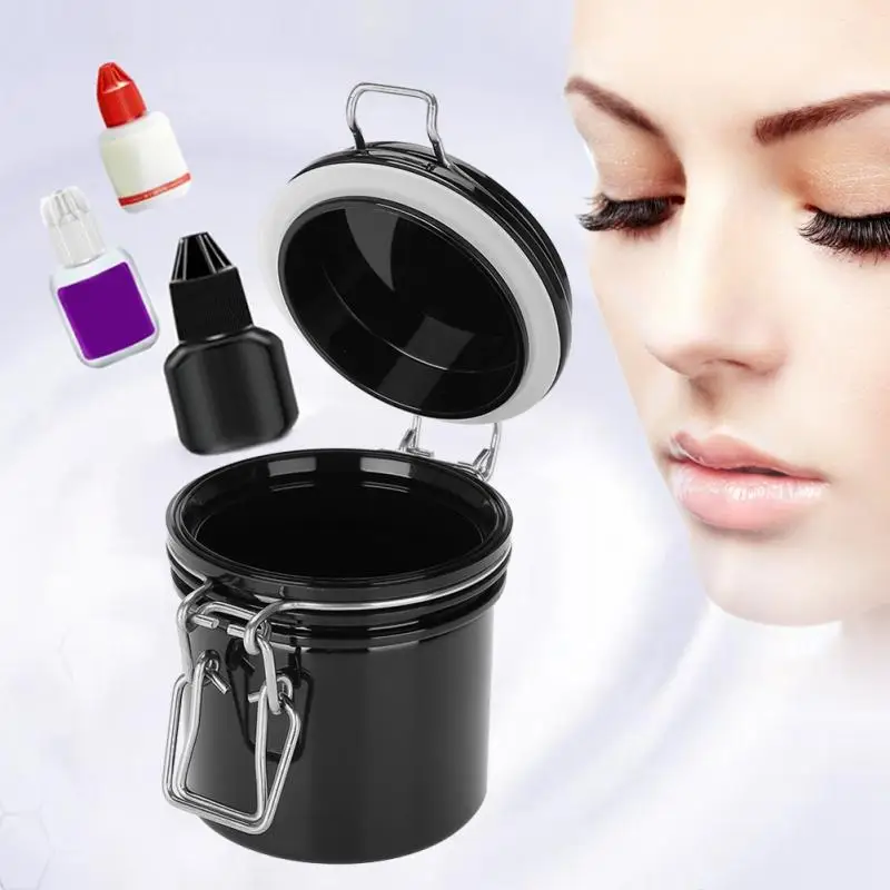 

Individual Eyelash Glue Extension Eye lash Storage Activated Sealed Storage Jar Container Cylinder Eye Extension Adhesive Stand