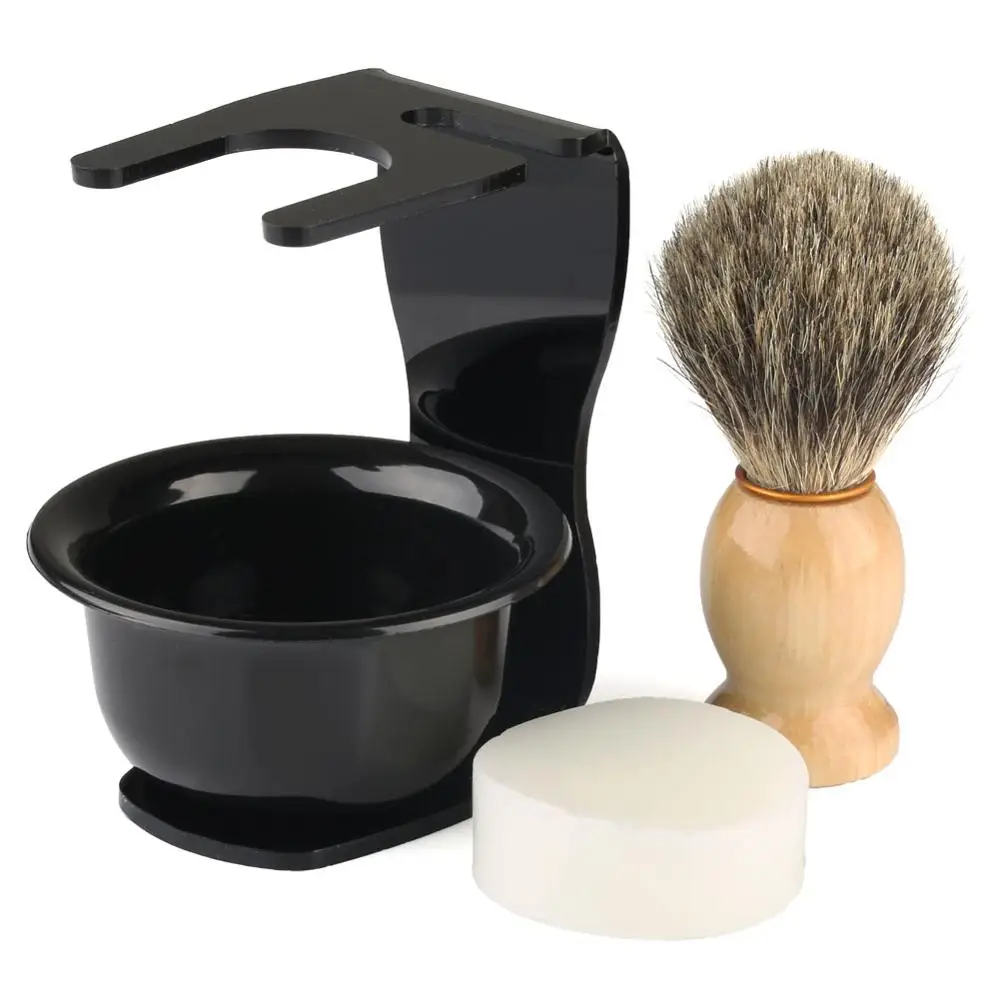 Мужская Подарочная смесь барсука щетка для бритья волос+ акриловая подставка+ миска или мыло