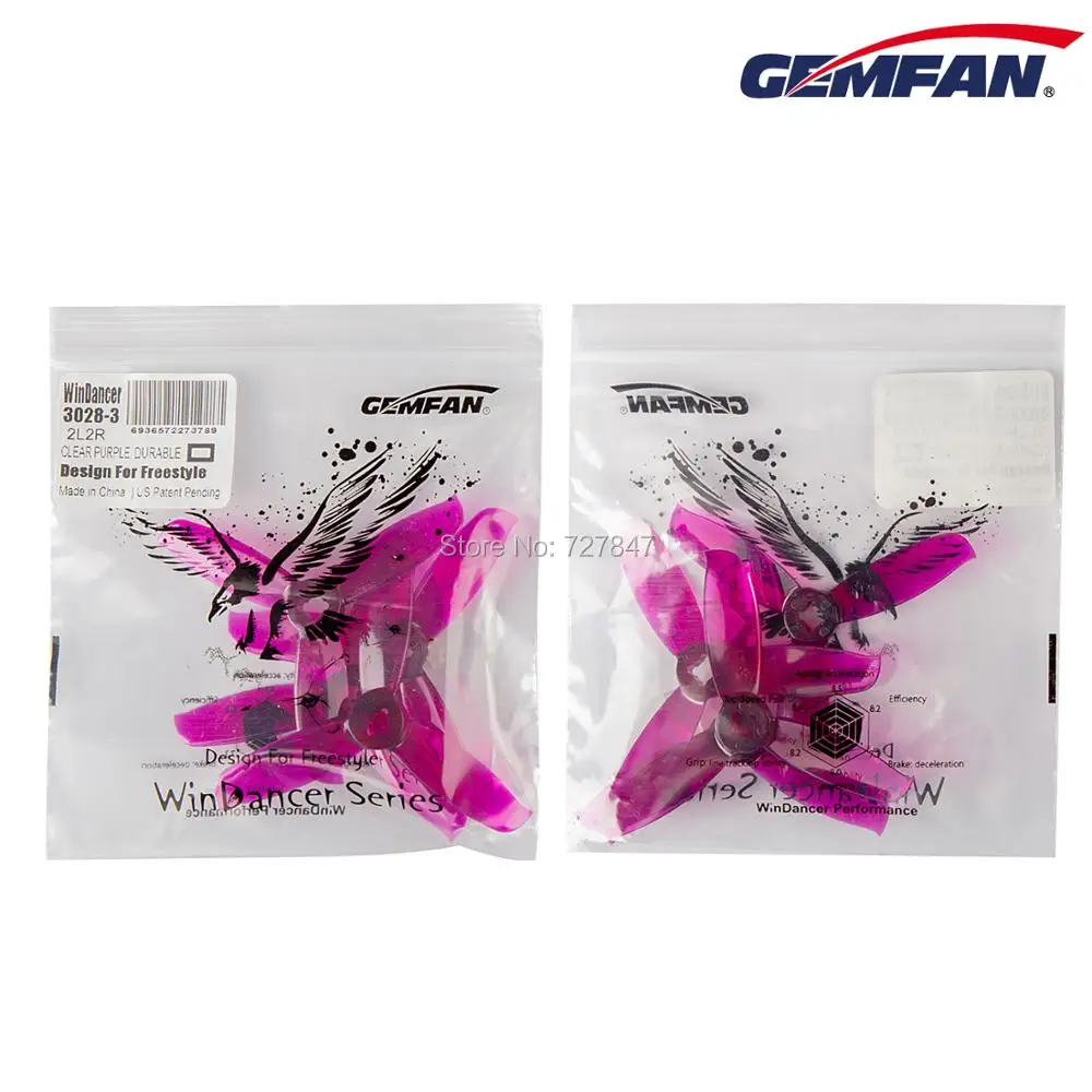 10 пар/20 шт Gemfan Windancer 3028 пропеллер 3 дюйма ПК лезвия CW CCW FPV прочный для мини