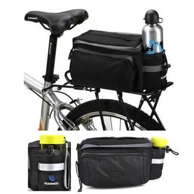

Bicycle Bag Practical Bike Rear Rack Bag Multi-functional Saddle Tail Seat Handbag Pannier Black Riding Supplies