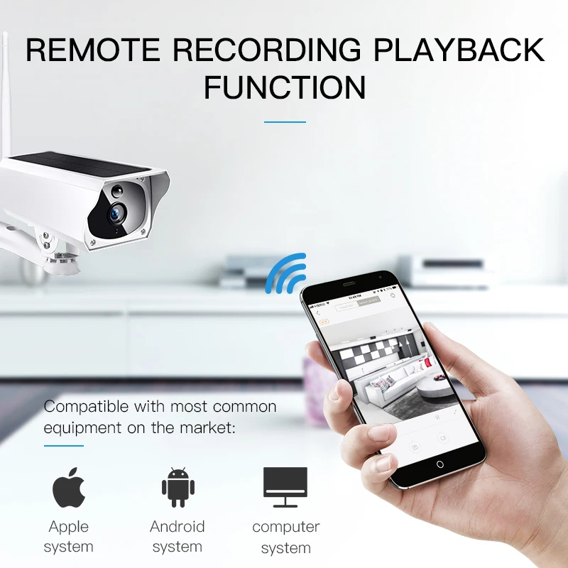 2019 WNK 1080 P Солнечная зарядка Беспроводная ip камера WiFi Водонепроницаемая