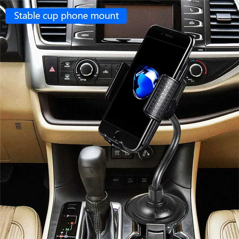 Универсальный 360 градусов Поворот на Кубок Автомобильный держатель для телефона, держатель для мобильного телефона, с гибким удлиненная шея для iPhone X Xs 7 8 плюс samsung Galaxy