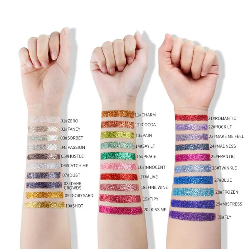 Monochrome Glitter Eye Shadow Powder Glitter Sequin Shiny Pearl Eye Makeup Cosmetics Waterproof Sweatproof Beauty Products Monochrome Glitter Eye Shadow Powder Glitter Sequin Shiny Pearl Eye Makeup Cosmetics Waterproof Sweatproof Beauty Products