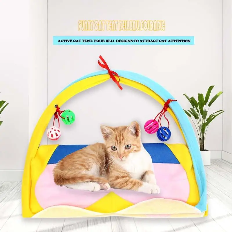 Складная кровать для кошек Игровая палатка гамаки матрас сна коврик котенка с