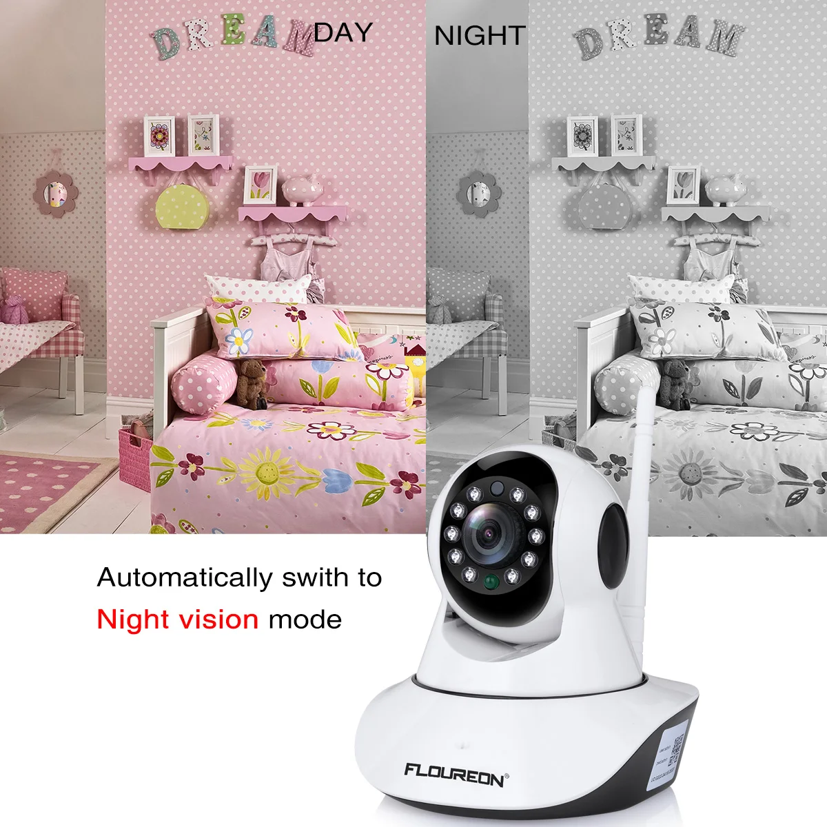 Floureon 720 P HD Wifi беспроводная домашняя ip камера безопасности сеть CCTV наблюдения ИК
