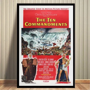 

Vintage Movie Poster The Ten Commandments Canvas Painting Print Home Decor Wall Art Pictures No Frame