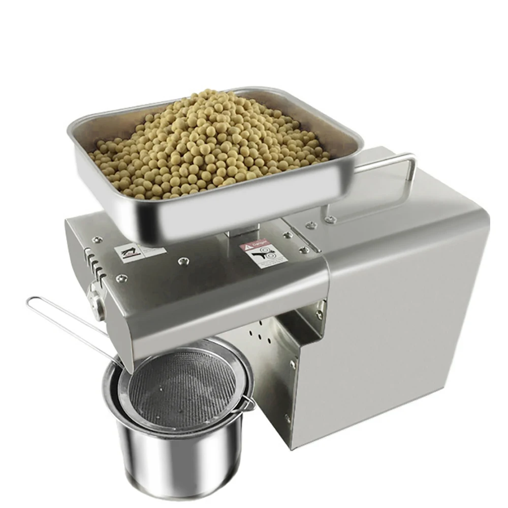 

DULONG Peanut Oil Pressing Machine Automatic Electric Oil Extractor Stainless Steel Tools Home Kitchen Use Cold Oil Expeller