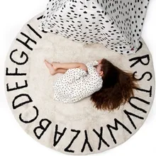 GUUUUO, нордический, сплошной, 26 букв, Круглый, Pileb, ковры, ковер для гостиной, детской, игровой коврик, палатка, Land Pad, детская комната, мягкий ковер