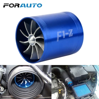 

FORAUTO Car Supercharger Gas Fuel Saver Fan Auto Air Intake Double Turbine Turbo F1-Z for Vehicle Engine Car Modification