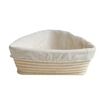 

Triangle Pasta Bread Proofing Baskets Bread Dough Storage Basket Handmade Rattan Basket with Pad Fruit Storage Tray