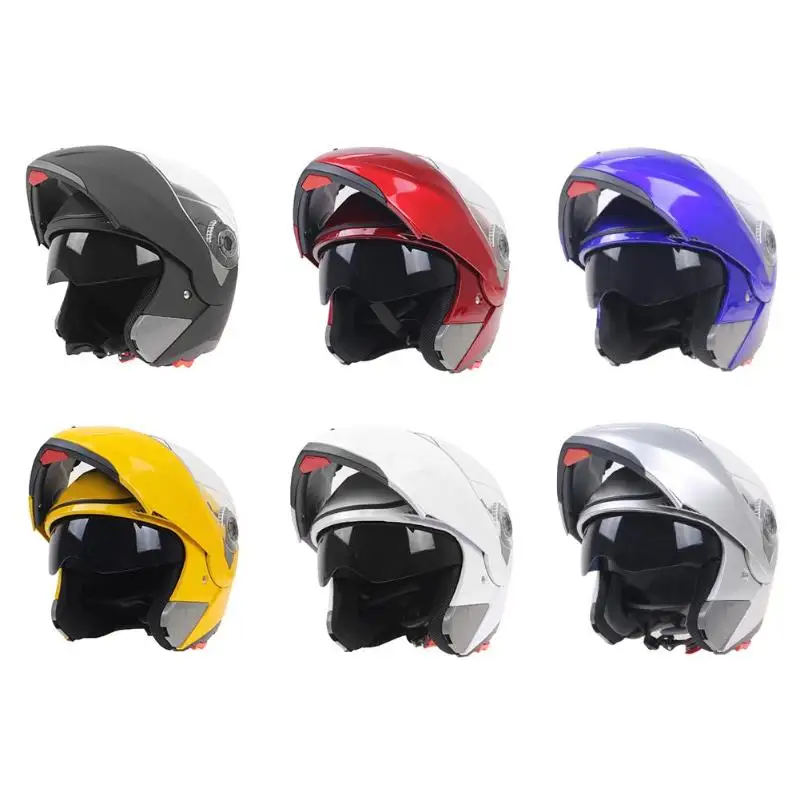 

Full Face Flip Up Open Motorcycle Helmet Double Lens with Inner Sun Visor Warm Winter Spring Motorbike Bicycle Scooter Helmet