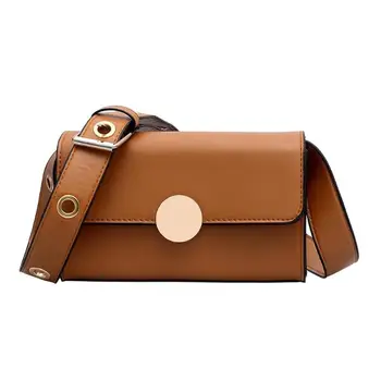 

PU Leather Flap Women Messenger Bags Winter Female Luxury Shoulder Bag Retro Simple Elegant Crossbody Phone Sling Bag
