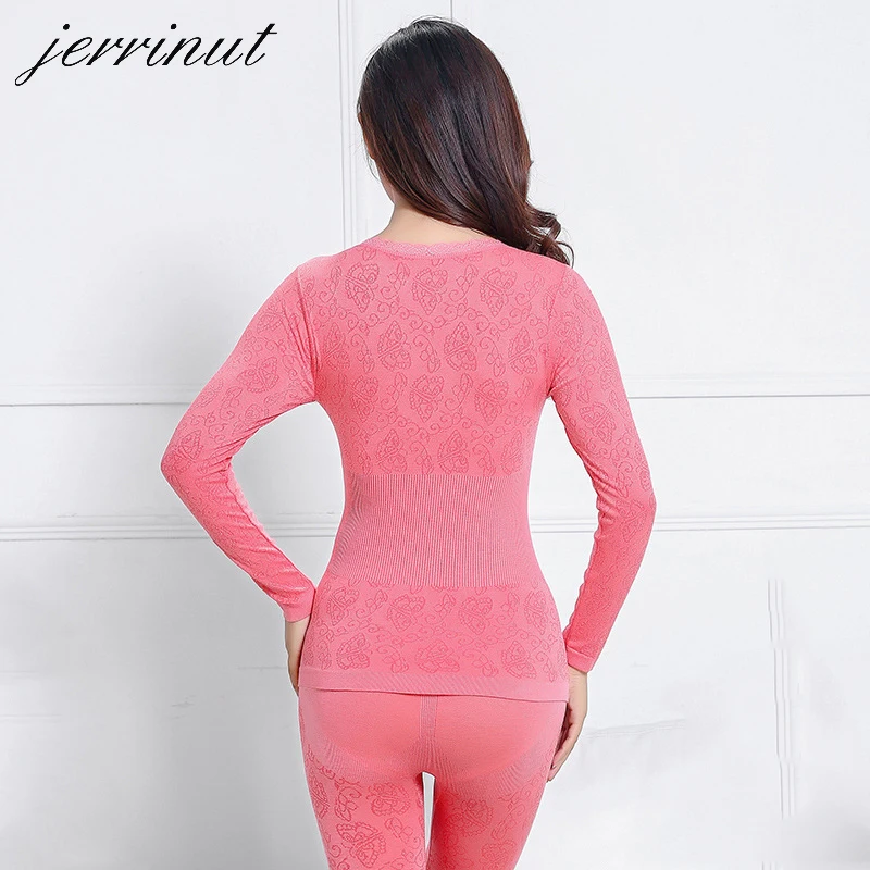 Jerrinut Women Thermal Underwear Long Johns For Winter Warm Cotton Sexy Thermal Underwear Set