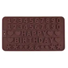 Антипригарные силиконовые формы для шоколада цифры буквы формы для льда DIY Инструменты для украшения печенья и тортов формы для выпечки торта Формы для выпечки