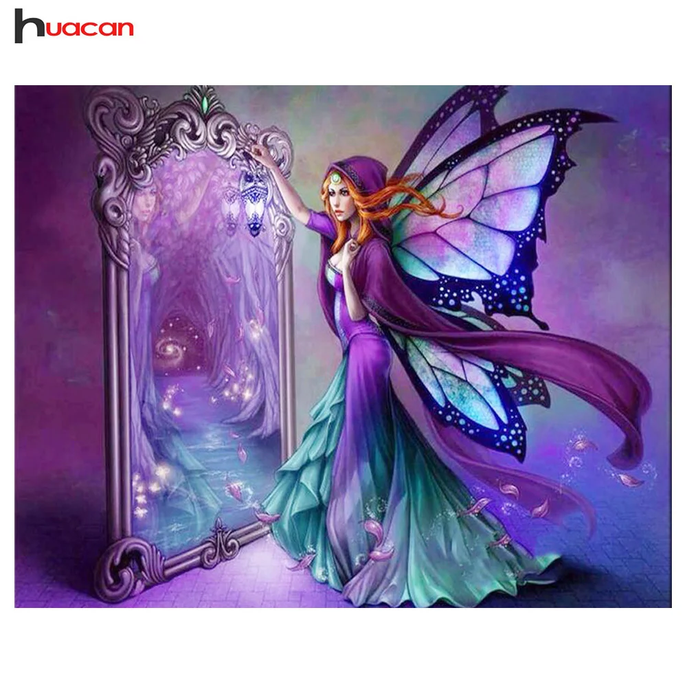 

Diamond Painting Cross Stitch 5D DIY Diamond Embroidery Sale Full Square Diamond Mosaic Cartoon Girl Butterfly Bead Work Decor