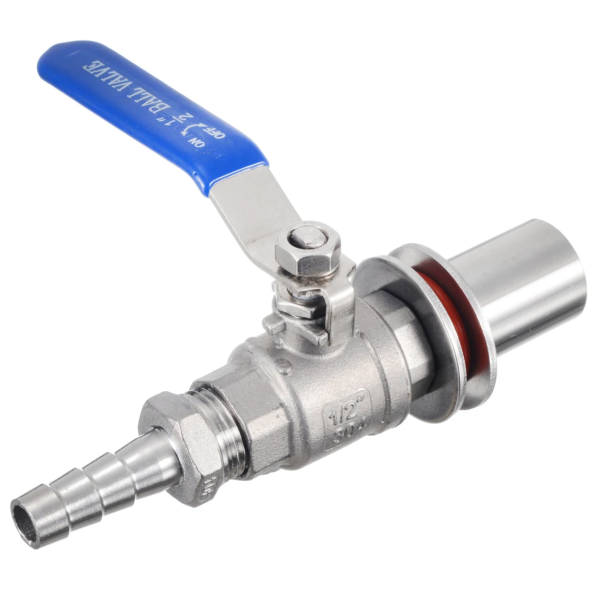 

High Quality Weldless Ball Valve 1/2" Barb Pipe Stainless Steel Weldless Compact Kettle Ball Valve Homebrew